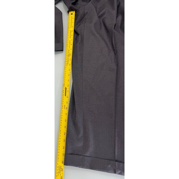 Loro Piana Dress Pants Mens 42X28 Hickey Freeman Extra Fine Merino Wool Pleated - Picture 6 of 9